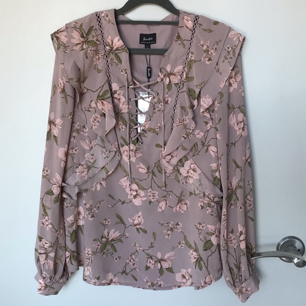 NWT Top with ruffle details
